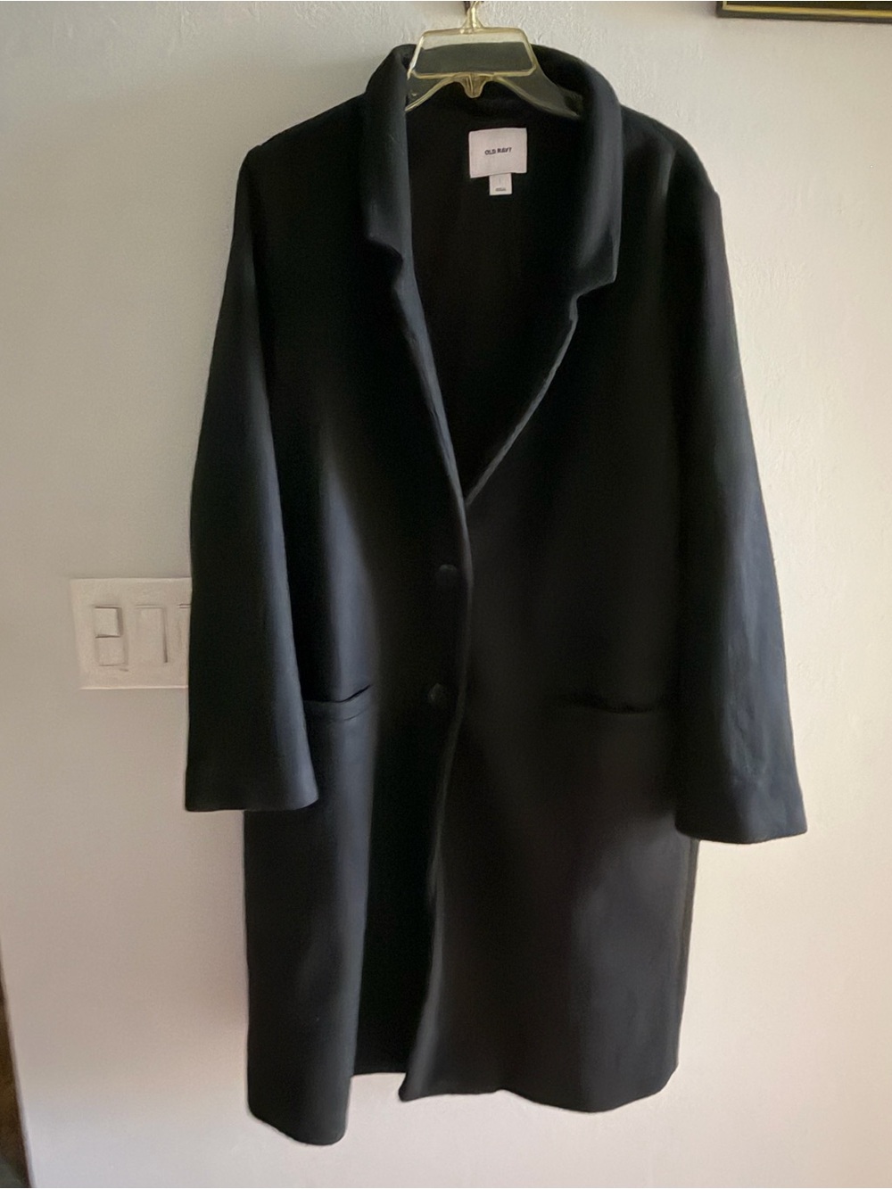 Old Navy Black Long Trench Coat